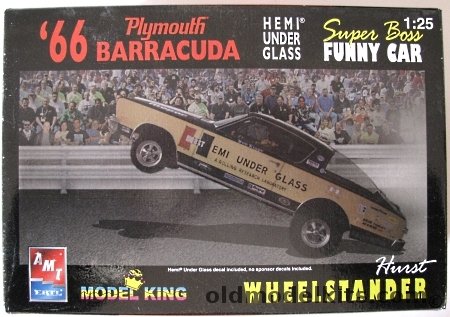 AMT 1/25 1966 Plymouth Barracuda Hemi Under Glass - Funny Car, 21433P plastic model kit